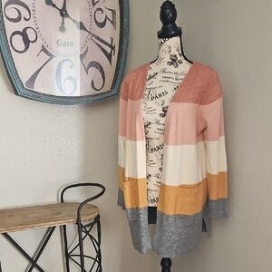Colorblock Cardigan Sweater Medium